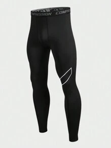 Gym Rark Leggings activos ajustados de hombre con impresión de letras de estilo casual - Negro - Ver 3