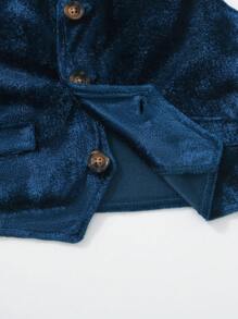 Conjunto de 2 piezas para niño pequeño - Chaleco con cuello en V y pantalones formales, elegante para fiesta de cumpleaños, ocasión formal, boda, bautizo, vuelta al cole, temporada deportiva, Halloween, Navidad, primavera/verano