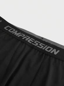 Gym Rark Leggings activos ajustados de hombre con impresión de letras de estilo casual - Negro - Ver 6
