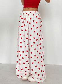 Flirla 女士情人节浪漫心形修身设计长裤