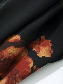 DAZY Sukienka damska z krótkim rękawem i kwiatowym wzorem kopertowym