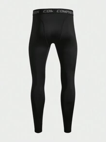 Gym Rark Leggings activos ajustados de hombre con impresión de letras de estilo casual - Negro - Ver 2