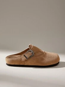 Solecia Women's Adjustable Buckle Design Casual Flat Slip-On Shoes Spring Shoes Spring Break Easter - Brown - View 2