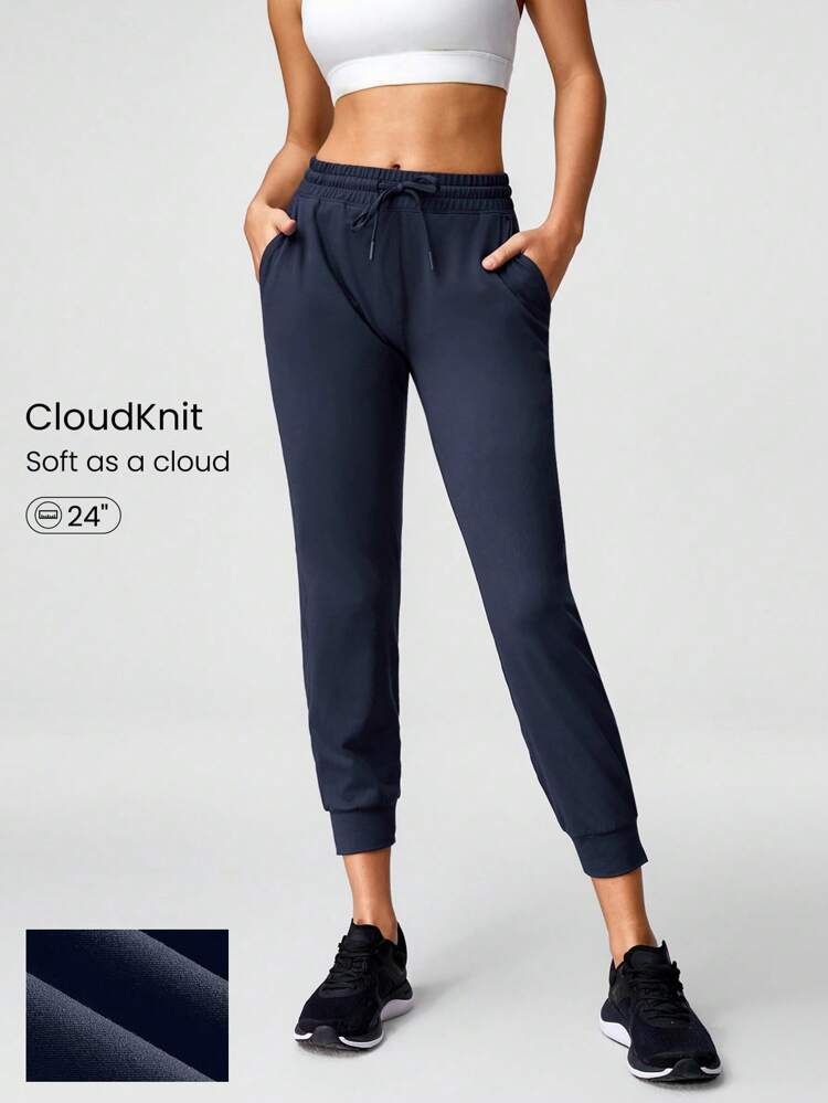 24" Cloudknit Fitted Drawstring Pocket Sweatpants Ankle Length