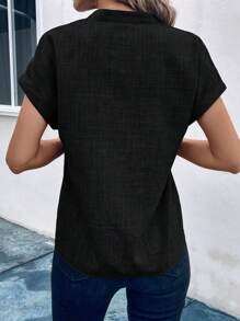 SHEIN LUNE 女士编织休闲常规夏季衬衫