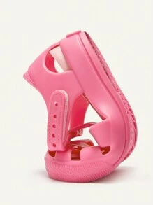 Cozy Pixies 1 Par de Sandálias Planas Macias para Praia, Versáteis e Elegantes, com Cristais Rosas, para Bebê, Primavera/Verão - Rosa chiclete - Visão 7