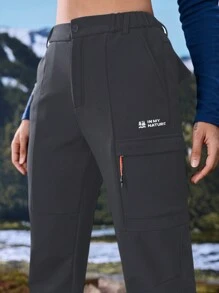 In My Nature Women's Waterproof Casual Outdoor Multi-Pocket Hiking Pants - Dark Grey - View 3