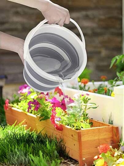 1PC Foldable Multi-Purpose Bucket With Handle - Portable Collapsible Washtub For Foot Soaking, Car Washing, Bathing, Fishing & Picnics - Lightweight Water Tank For Home, Bathroom, Garden & Outdoor Use - Space-Saving Storage Ideal For Camping, Travel, Back To School & Household Decor