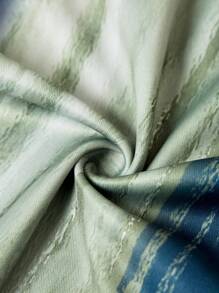 Ellevyn 女士优雅扎染条纹腰部褶饰中长款 A 字形无袖连衣裙 - 彩色 - 查看 8