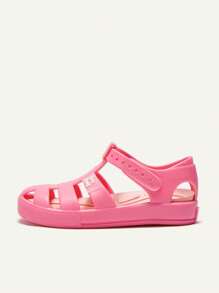 Cozy Pixies 1 Par de Sandálias Planas Macias para Praia, Versáteis e Elegantes, com Cristais Rosas, para Bebê, Primavera/Verão - Rosa chiclete - Visão 9
