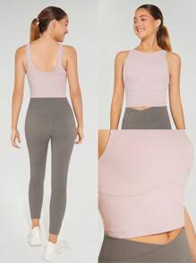 GLOWMODE Featherfit™長版運動內衣 - 藕粉色 - 查看 7