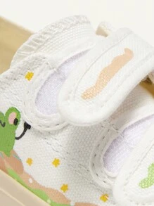 1 par de zapatos deportivos de lona, zapatillas de suela de goma casual y versátil para todo uso para bebés/niños pequeños, adecuados para primavera y verano - Beis - Ver 8