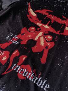 Manfinity EMRG Camiseta de hombre con mangas de contraste y parches con estampado - Multicolor - Ver 3