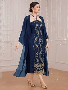 Modelyn 2 件女士简约时尚休闲日常套装 - 藍色 - 查看 5