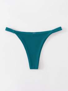 Swim Basics Solid Color Swim Bottom For Summer Beach Vacation - Teal Blue - View 6