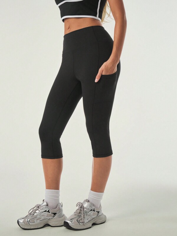 Tropiluxe Leggings yoga din tricot elastic pentru damă, îmbrăcăminte sport casual