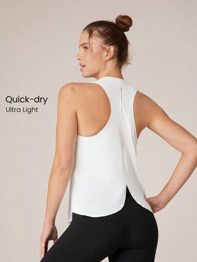 GLOWMODE Regata De Verão Sem Mangas Em Malha Respirável De Secagem Rápida Para Treinamento De Impacto Médio Em Ginástica E Corrida