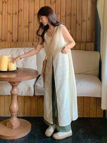 FRIFUL 女士白色长裙，夏季度假连衣裙太阳裙，休闲女士连衣裙