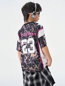 Coolane Kids Tricou cu mânecă scurtă din jerseu de hochei de primăvară/vară pentru adolescenți, tricou sport - cafea maro - Vizualizare 2