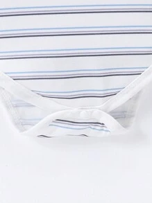 SHEIN 5pcs/Pack Baby Boys' Comfortable Casual Multi-Color Knit Romper, Summer