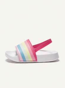 Cozy Pixies 时尚百搭彩虹元素夏季沙滩防滑可爱户外婴儿拖鞋/凉鞋 - 粉色 - 查看 5