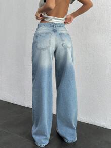 EURMUSE LOW RISE LOOSE FIT STREET STYLE JEAN