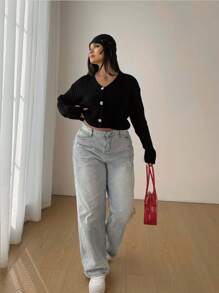 POPSWAY Cardigan en tricot de mode simple et décontracté pour femme, à porter au quotidien