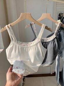 Comfortcana 女士碎花拼布吊带背心 - 彩色 - 查看 6