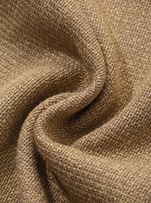 Dazy-Less 女士商务休闲纹理针织纯色简约流苏背心 - 黃色 - 查看 8