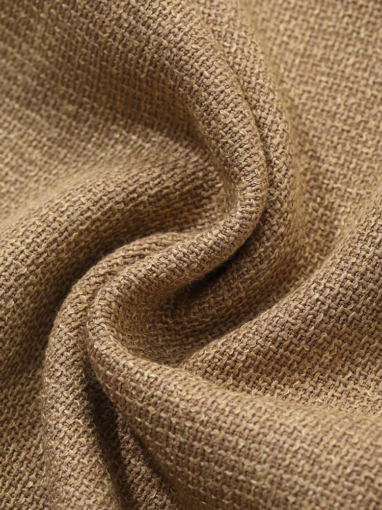 Women's Business Casual Textured Knit Solid Minimalist Fringed Tank Top