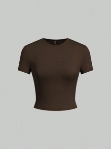 SHEIN EZwear 5 件装基本款纯色修身背心和 T 恤 - 彩色 - 查看 4