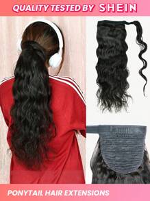 1pc Ponytail Body Wave Natural Black Color 150% 12-30 Inch Virgin Human Hair Ponytail Hair Extension Hair Extensions - SNatural - View 1