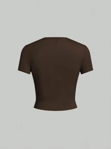 SHEIN EZwear 5 件装基本款纯色修身背心和 T 恤 - 彩色 - 查看 3