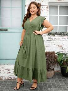 SHEIN Clasi Plus Size Prosta, swobodna, codzienna sukienka