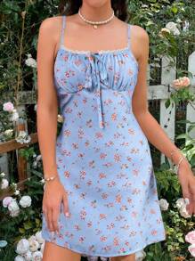 Breezaya 无袖休闲连衣裙，简约风格，适合日常穿着 - 藍色 - 查看 4