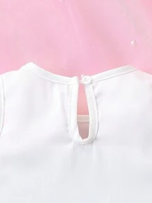 Vestido de niña bebé de primavera y verano de nueva moda, cómodo y elegante con decoración de lazo, de tela suave, adecuado para actividades tanto interiores como exteriores - Multicolor - Ver 6