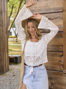 LanaWest New European & American Casual Loose Knitted Women Pullover Sweater, Fashion Knitwear, Resort Wear Fall Winter - White - View 5