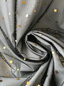 Celure Plus Size Elegant Polka Dot Mesh A-Line Skirt, Suitable For Office And Casual Dates Fall Cloth For Women