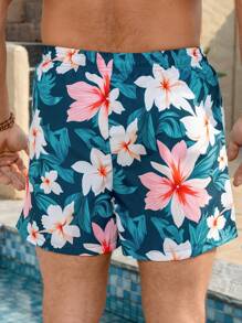 Surfspeed Men's Casual Solid Beach Shorts Men Swim Trunks,Hawaiian - Mint Green - View 2