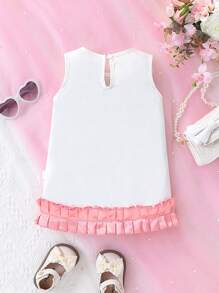Vestido de niña bebé de primavera y verano de nueva moda, cómodo y elegante con decoración de lazo, de tela suave, adecuado para actividades tanto interiores como exteriores - Multicolor - Ver 9