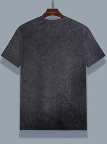 Manfinity Dauomo Heren Casual Kattenprint Ronde Hals Korte Mouw T-shirt