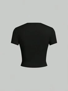 SHEIN EZwear 5 件装基本款纯色修身背心和 T 恤 - 彩色 - 查看 5