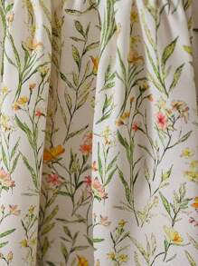 新款女婴春夏时尚花卉优雅田园风连衣裙，柔软面料，适合室内外穿着 - 彩色 - 查看 6