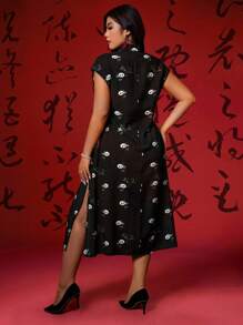 Celure Vestido estilo Cheongsam de talla grande para Año Nuevo Chino con estilo chino