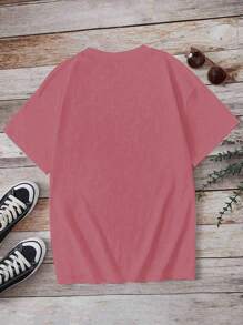 INAWLY Plus Size Women's Summer Christian Slogan Printed Loose Fit Round Neck Graphic T-Shirt