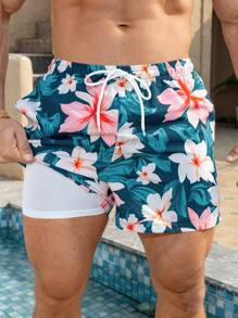 Surfspeed Men's Casual Solid Beach Shorts Men Swim Trunks,Hawaiian - Mint Green - View 1