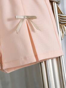 Baby Girls Korean Style Cute Pleated Bow Shorts, Summer