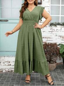 SHEIN Clasi Plus Size Prosta, swobodna, codzienna sukienka