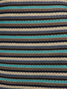 MISSGUIDED Robe mini moulante d'été et de printemps à une épaule, style crochet rayé, pour soirée, fête et sortie en club - Multicolore - Voir 4