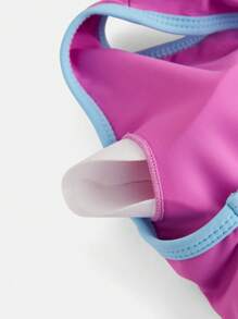 SHEIN 青少年女孩无袖拼接紧身露背连体衣，专业训练体操舞蹈服紧身衣 - 彩色 - 查看 6